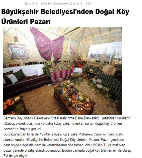 Büyükşehir Belediyesi'nden Doğal Köy Ürünleri Pazarı